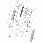 Схема вузла: Передня вилка для Suzuki DR-Z400 DR-Z400S