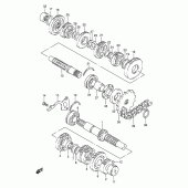 Схема вузла: Трансмісія для Suzuki GS500