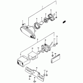 Схема вузла: Задній ліхтар (Стоп-сигнал) для Suzuki GSF1200 Bandit S
