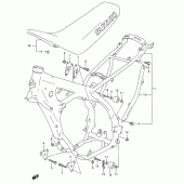 Схема вузла: Рама & Сидіння (Model p) для Suzuki RM250
