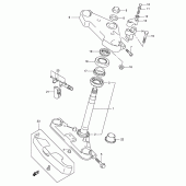 Схема вузла: Кронштейн передньої вилки (Model y/k1) для Suzuki VL125 Intruder LC