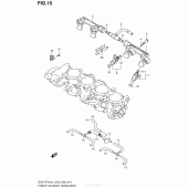 Схема вузла: Throttle Body Hose/Joint (Gsx-R750L4 E03) для Suzuki GSX-R750