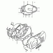 Схема узла: Крышки картера для Suzuki TS125