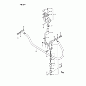 Схема узла: Задний тормозной цилиндр для Suzuki GSX1100