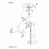 Схема узла: Задний тормозной цилиндр (Sv650sl1 e2) для Suzuki SV650