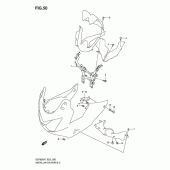 Схема вузла: Кронштейн переднього обтічника (Gsf650s/su/sa/sua) для Suzuki GSF650 Bandit S