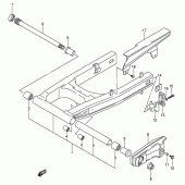 Схема вузла: Задній важіль підвіски (Model k5/k6) для Suzuki DL650 V-Strom