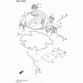 Схема вузла: Паливний бак (Sfv650L5 E33) для Suzuki SFV650 Gladius