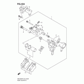Схема вузла: Задній гальмівний супорт (Model k8/k9) для Suzuki RM-Z250