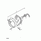 Схема узла: Фара для Suzuki TS250