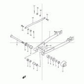 Схема узла: Задний рычаг подвески для Suzuki TU125