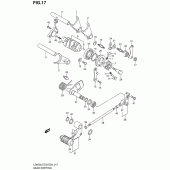 Схема вузла: Копірний вал & Вилки & Вал перемикання для Suzuki LS650 Boulevard S40