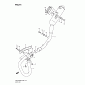 Схема узла: Выхлопная система для Suzuki DR-Z400 DR-Z400S