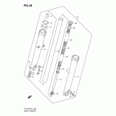 Схема вузла: Передня вилка (See note) для Suzuki TF125