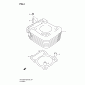 Схема узла: Цилиндр для Suzuki DR-Z250