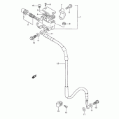 Схема узла: Передний тормозной цилиндр для Suzuki DR350
