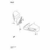 Схема вузла: Дзеркало заднього виду (An650) для Suzuki AN650 Burgman (EU analogue of SkyWave)