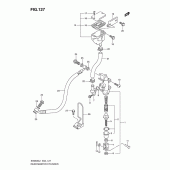 Схема узла: Задний тормозной цилиндр (Sv650sl1 e24) для Suzuki SV650