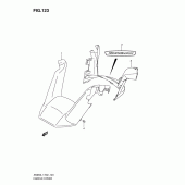 Схема узла: Накладка руля (An650l1 e19) для Suzuki AN650 Burgman (EU analogue of SkyWave)