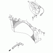 Схема вузла: Радіатор для Suzuki GSX-R600