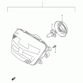 Схема вузла: Фара (Gsf600st/sv/sw/sx e24) для Suzuki GSF600 Bandit S