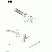 Схема узла: Правый пульт управления рулевой для Suzuki GS1000
