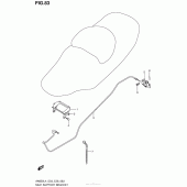 Схема вузла: Замок сидіння для Suzuki AN650 Burgman (EU analogue of SkyWave)
