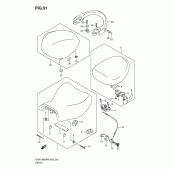 Схема узла: Сиденье (Model k8) для Suzuki GSX1300 Hayabusa