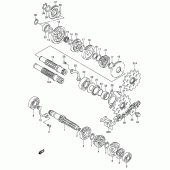 Схема вузла: Трансмісія для Suzuki DR200 DR200SE