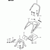 Схема узла: Задний подседельный обтекатель (Gsx400sx) для Suzuki GSX400