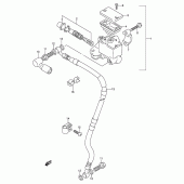 Схема вузла: Передній гальмівний циліндр Suzuki DR250