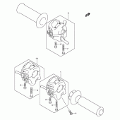Схема вузла: Пульт керування рульовим для Suzuki VL125 Intruder LC