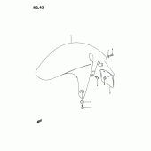 Схема вузла: Переднє крило (Model n/p) для Suzuki GSX-R750