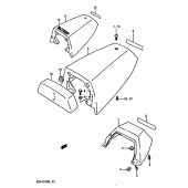 Схема узла: Задний подседельный обтекатель (Model k) для Suzuki GSX-R1100