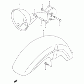 Схема узла: Кожух фары (Model k2) для Suzuki GZ250 Marauder