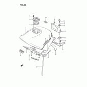 Схема узла: Топливный бак (Gsx1100j) для Suzuki GSX1100