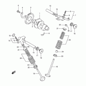 Схема узла: Распредвал & Клапан для Suzuki DR350