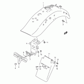 Схема вузла: Заднє крило (Model t) для Suzuki VS1400 Intruder 1400