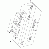 Схема вузла: Передня вилка для Suzuki AN400 Burgman (EU analogue of SkyWave)