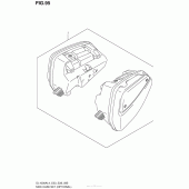 Схема узла: Задний кофр (Опция) для Suzuki DL1000 V-Strom