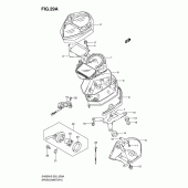 Схема вузла: Спідометр (Sv650k5/k6/k7/uk5/uk6/uk7) для Suzuki SV650