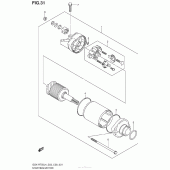 Схема вузла: Електричний стартер для Suzuki GSX-R750