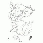 Схема вузла: Передній обтічник (Model y/k1) для Suzuki TL1000