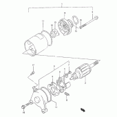 Схема вузла: Електричний стартер для Suzuki GZ125 Marauder