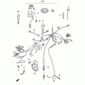 Схема вузла: Електропроводка (Gs500k4/uk4) для Suzuki GS500