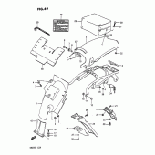 Схема узла: Заднее крыло (E6, e21, e24) для Suzuki DR200 DR200