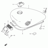 Схема вузла: Паливний бак для Suzuki VS800 Intruder 800