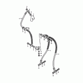Схема узла: Передний тормозной шланг для Suzuki GS1000