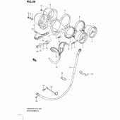 Схема вузла: Спідометр & Тахометр (Gs500fh) для Suzuki GS500