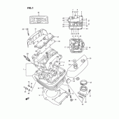 Схема вузла: Головка циліндра (Front) для Suzuki VS1400 Intruder 1400